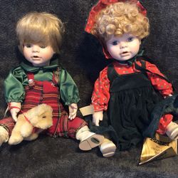 Seymour Mann Doll Wedding Porcelain Vintage Figure  Green 