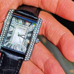 Mossanite Dazzled Cartier Tank