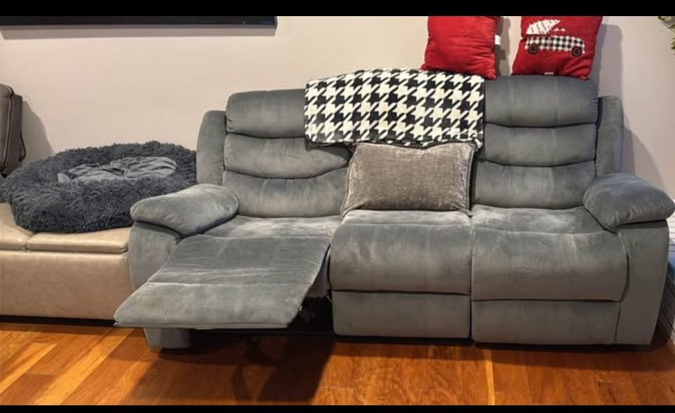 Velour Sofa Recliner