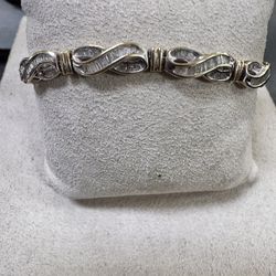 10k Tennis Bracelet 6.20 Carat Diamonds 