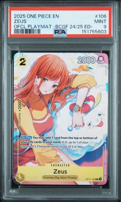 Nami Zeus Playmat Bandai Fest PSA 9