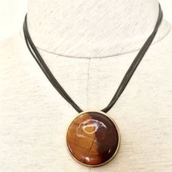 Monet Vintage Enamel Pendant Necklace 