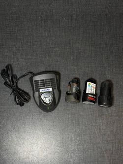 Dremel 12V Battery Charger + RIDGID 12V Batteries Lot