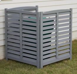 New in Box 32Wx38H 3 Panel Air Conditioner Fence for Outdoor Wooden Ac Fence