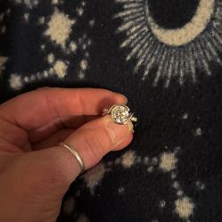 Sterling silver 925 3CTW Moissanite diamond size 6 1/2. #3034