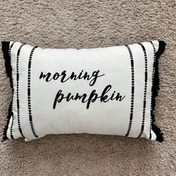 Morning Pumpkin Lumbar Throw Pillow