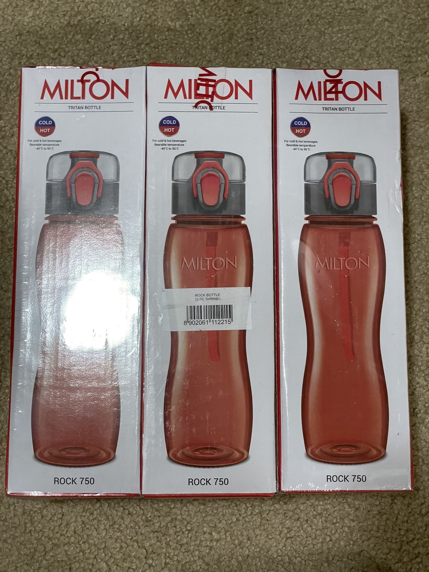 MILTON Triton Kids Water Bottle 25 Oz Multi Color 3 Pack