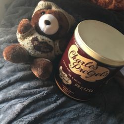 Vintage Charles Chips Tin And Bear 