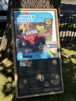 New in box Red Power Wheels Jeep Wrangler Toddler Ride-On Toy for 2+