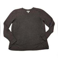 Kenar Crewneck Knit Lambswool Blend Sweater Purple Brown
