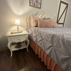 Princess Style Bed & Nightstand