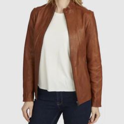 Y2K GENUINE LEATHER MOTO JACKET