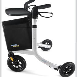 3 Wheels Rollator Walker with Detachable Tray and Storage Bag