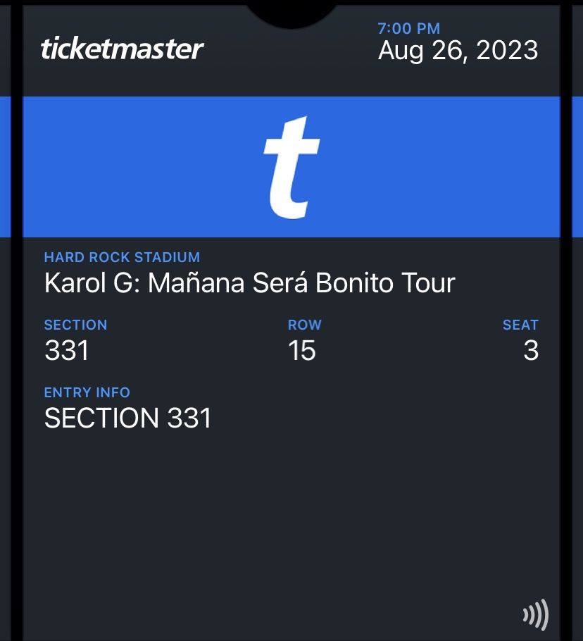 Karol G Tickets Saturday 8/26