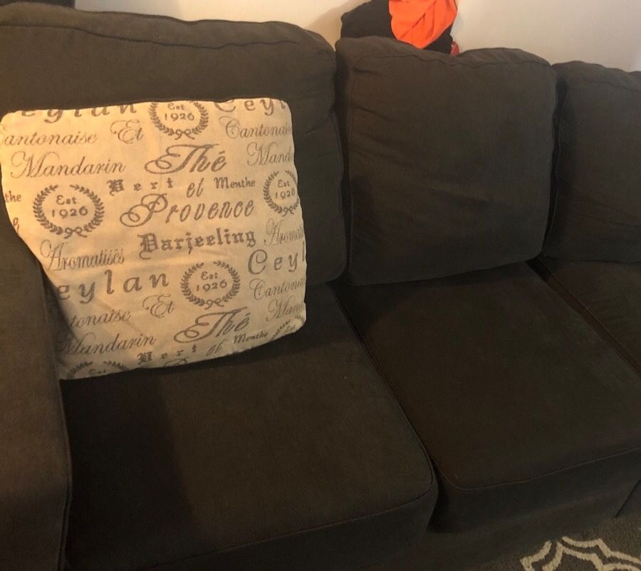 Charcoal sectional couch