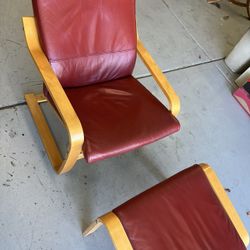 Ikea Scandinavian design Chair and Ottoman
