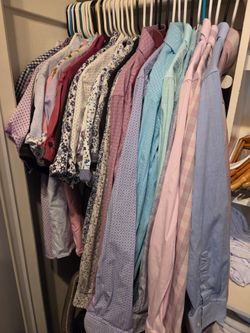 Button down long and short sleeve shirts