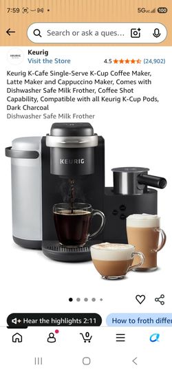 Keurig Coffee Maker with frother