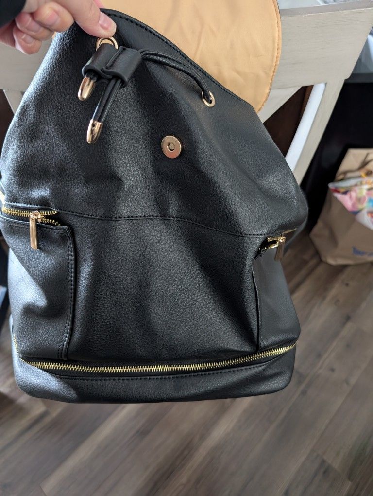 Leather Diaper Backpack