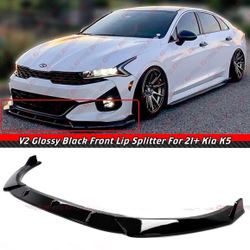 21-24 KIA K5 GLOSS BLACK FRONT BUMPER LIP SPLITTER