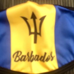 Barbados Flag Double Layered Face Mask
