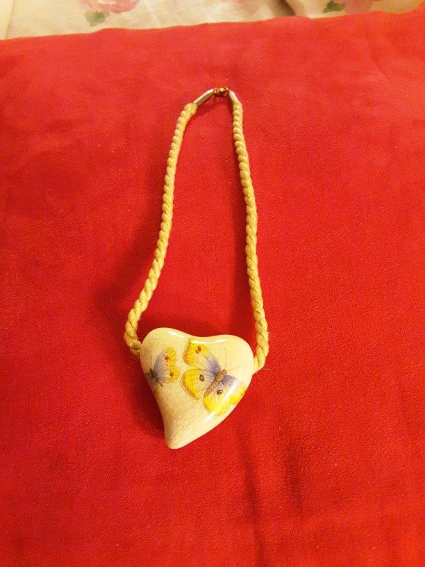 Porcelain Heart Choker Necklace