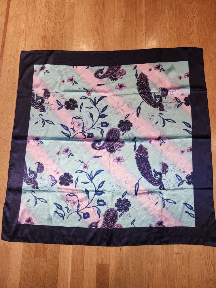 Unused Vintage Japanese 36" x 36" Scarf