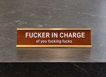 Desk name plate