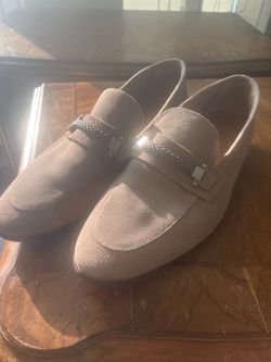 Like-New Aldo Champagne Soft Suede Men’s Loafer Dress Italian Shoes Size 13