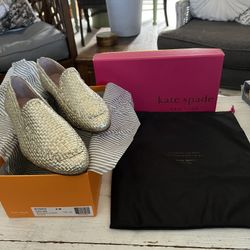 Kate Spade Ladies Shoe Size 9 Gold Tone