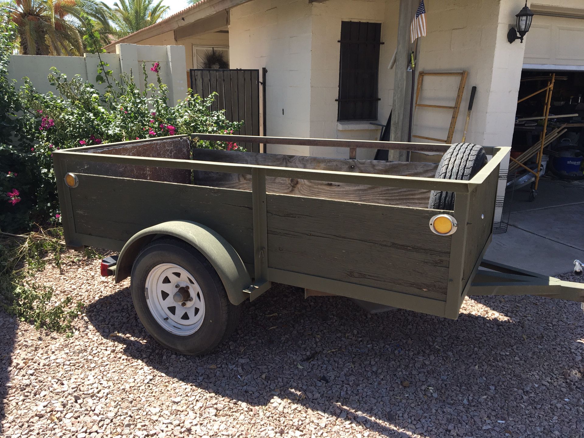 4x8 open trailer new tires tows great. Trade for a enclosed box trailer. Need one ASAP.