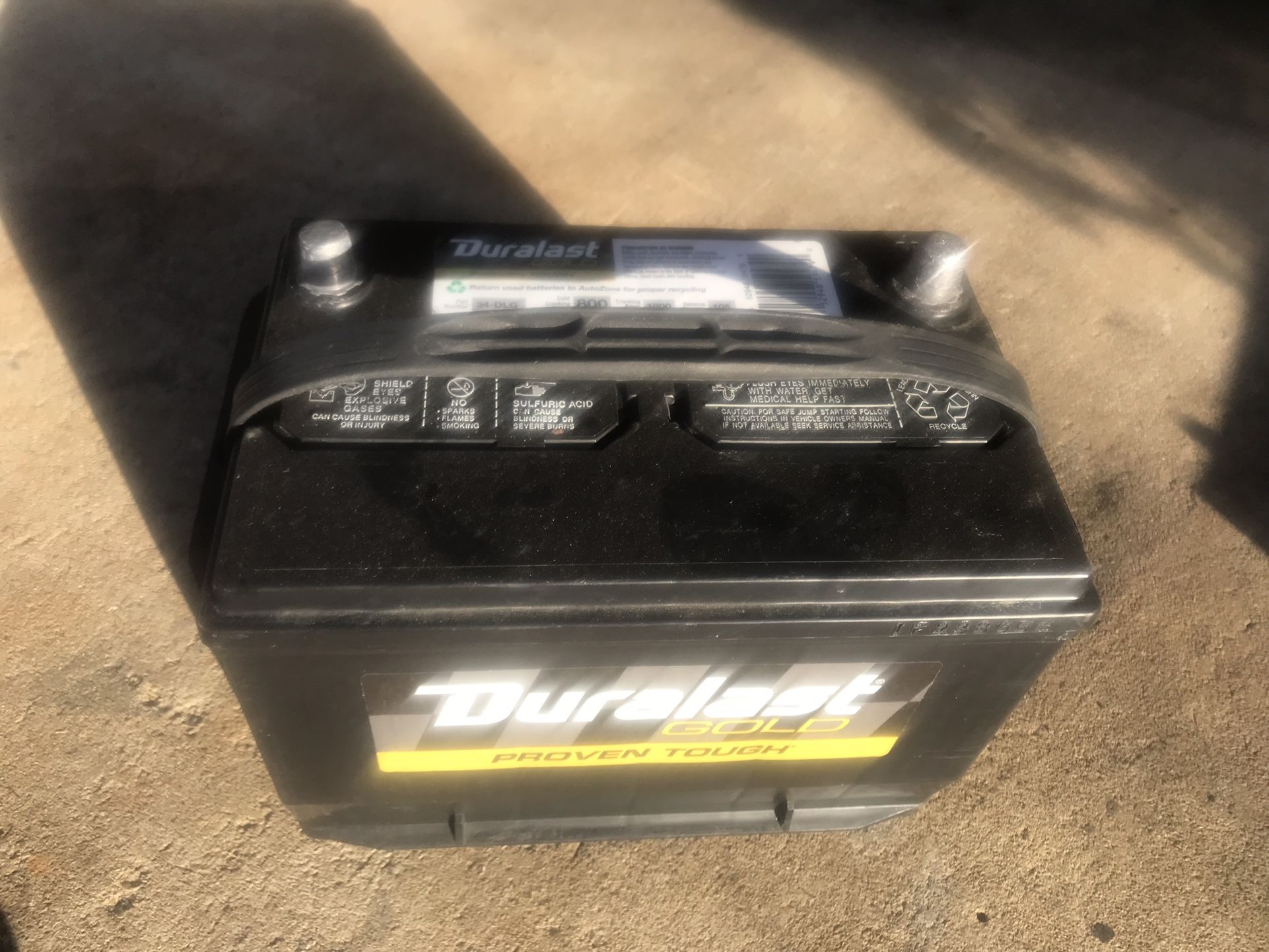 Duralast Gold Battery Size 34-DLG. Like New