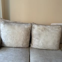CB2 Faux Fur Throw Pillows- Set Of 2