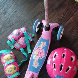 Patineta ,casco,rodilleras Pepa Pig