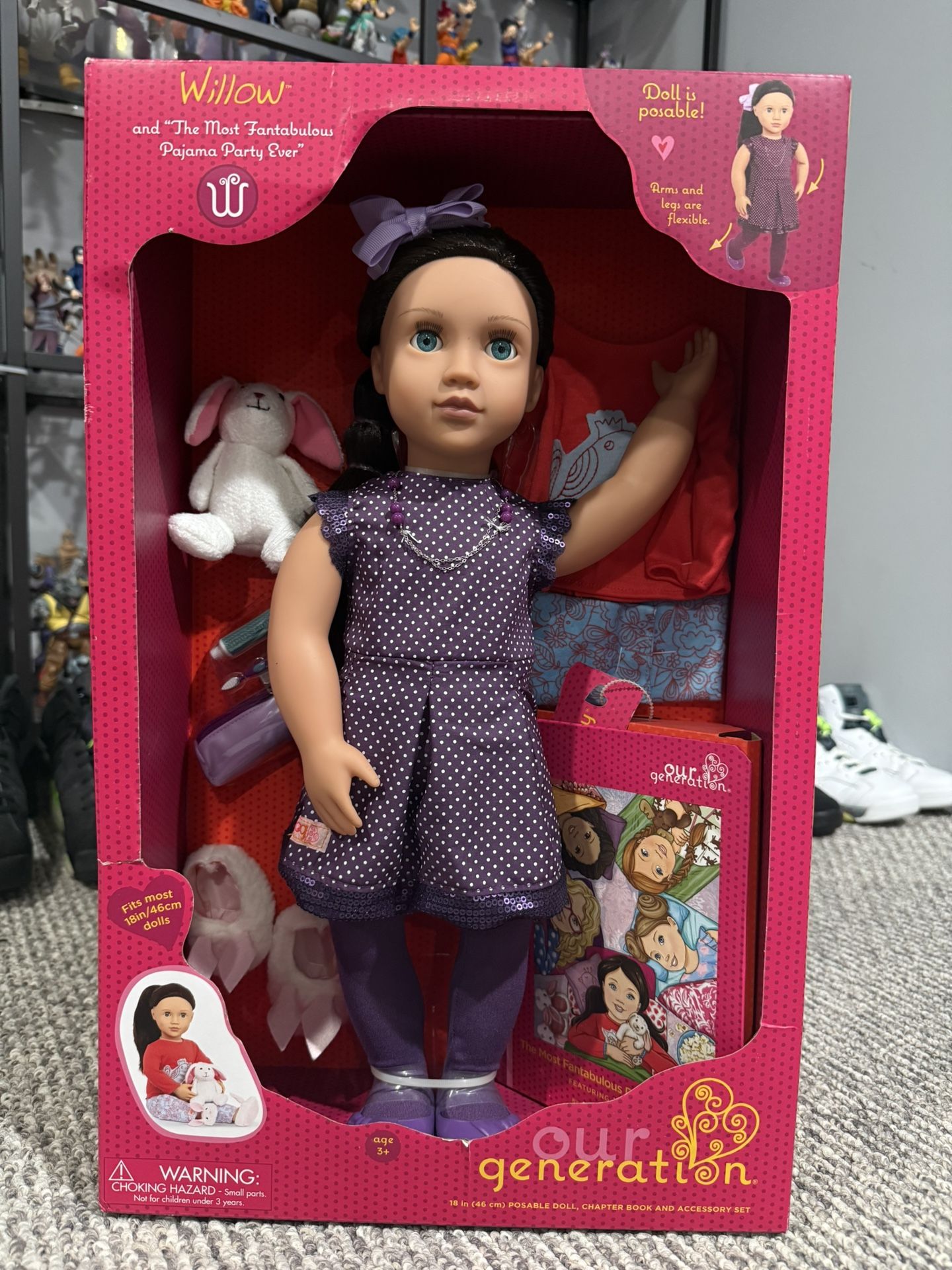 NEW- Our Generation Willow 18” sleepover Doll