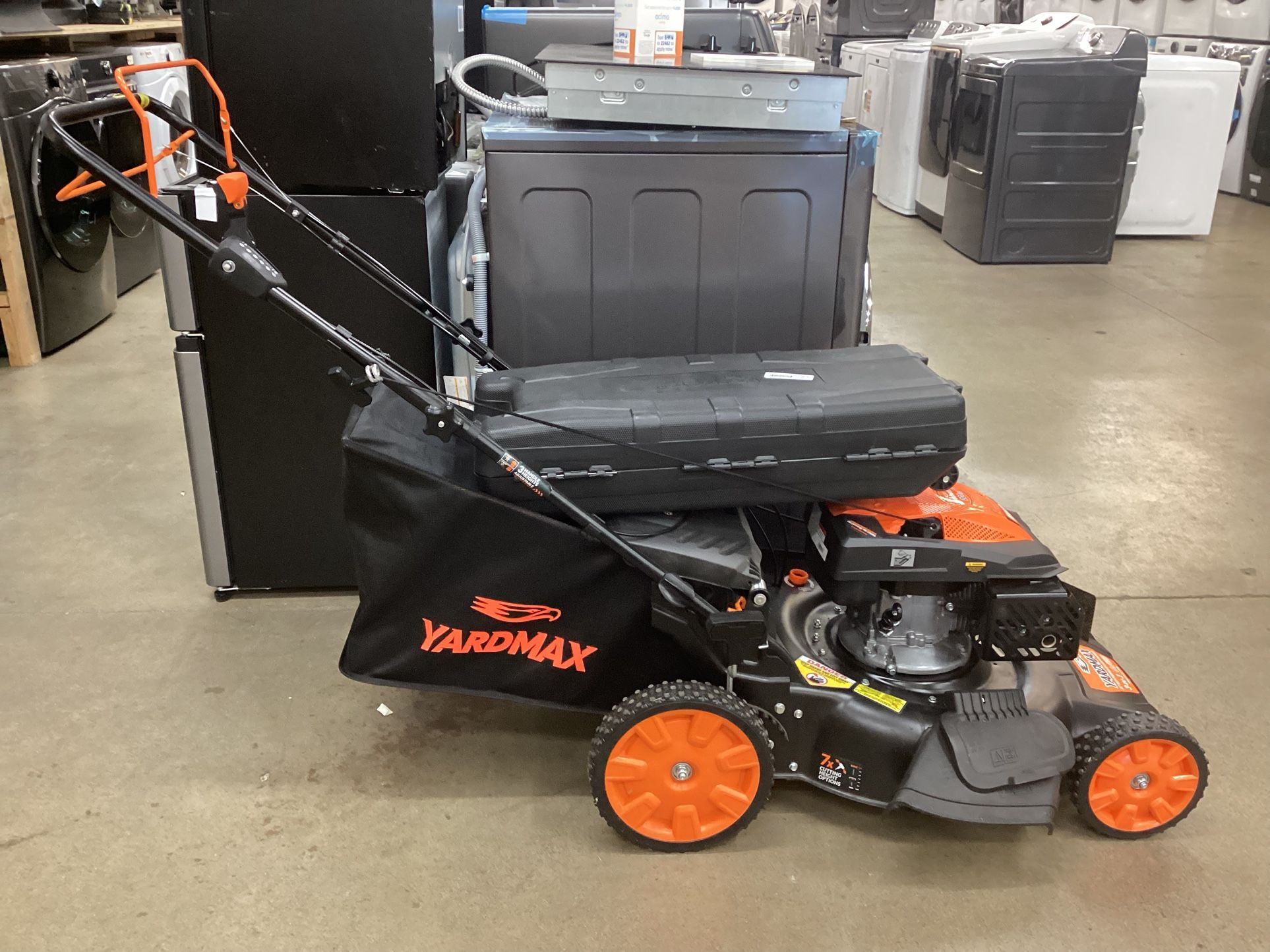 YARDMAX 22 in. 201 cc SELECT PACE 6 Speed CVT High Wheel RWD 3-in-1 Gas Walk Behind Self Propelled Lawn Mower