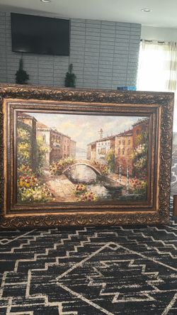 R.mayor signed canvas
