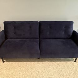Blue Velvet 7’X  3.5 ‘ Couch Futon 