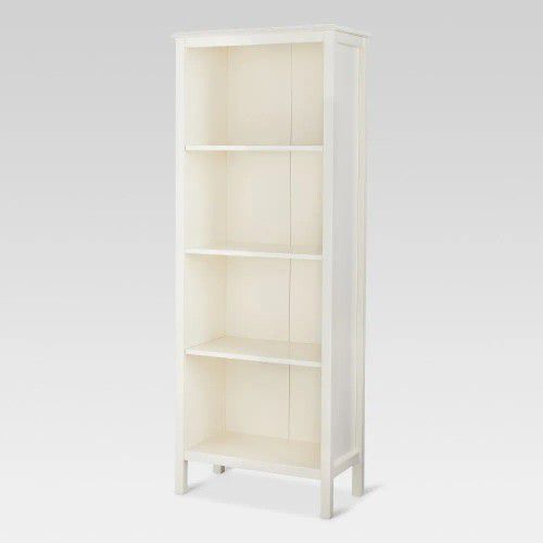 NEW - Boxed Threshold Windham 4-Shelf Bookcase In Shell [50% OFF MSRP] 