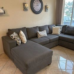 Beautiful Dark Grey Sectional Couch From Living Spaces 