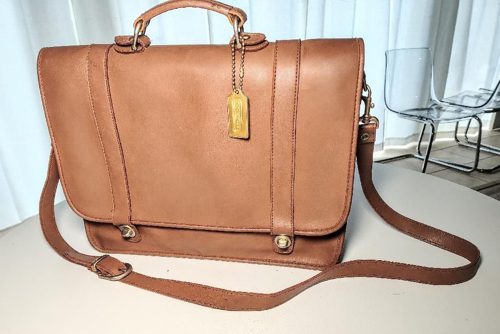 Vintage Leather COACH Travel Bag/ Briefcase
