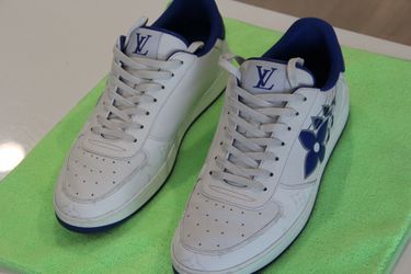 Louis Vuitton White Faux Leather Charlie Sneakers