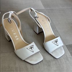 White Guess Heels