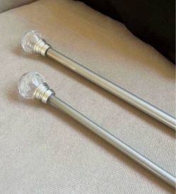 One Curtain Rod With two Crystal Ends