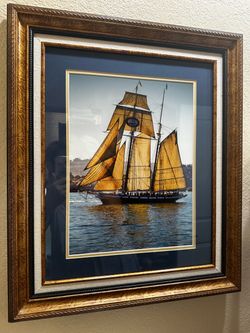 Framed Photograph of USS California