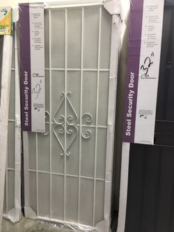 Security screen door