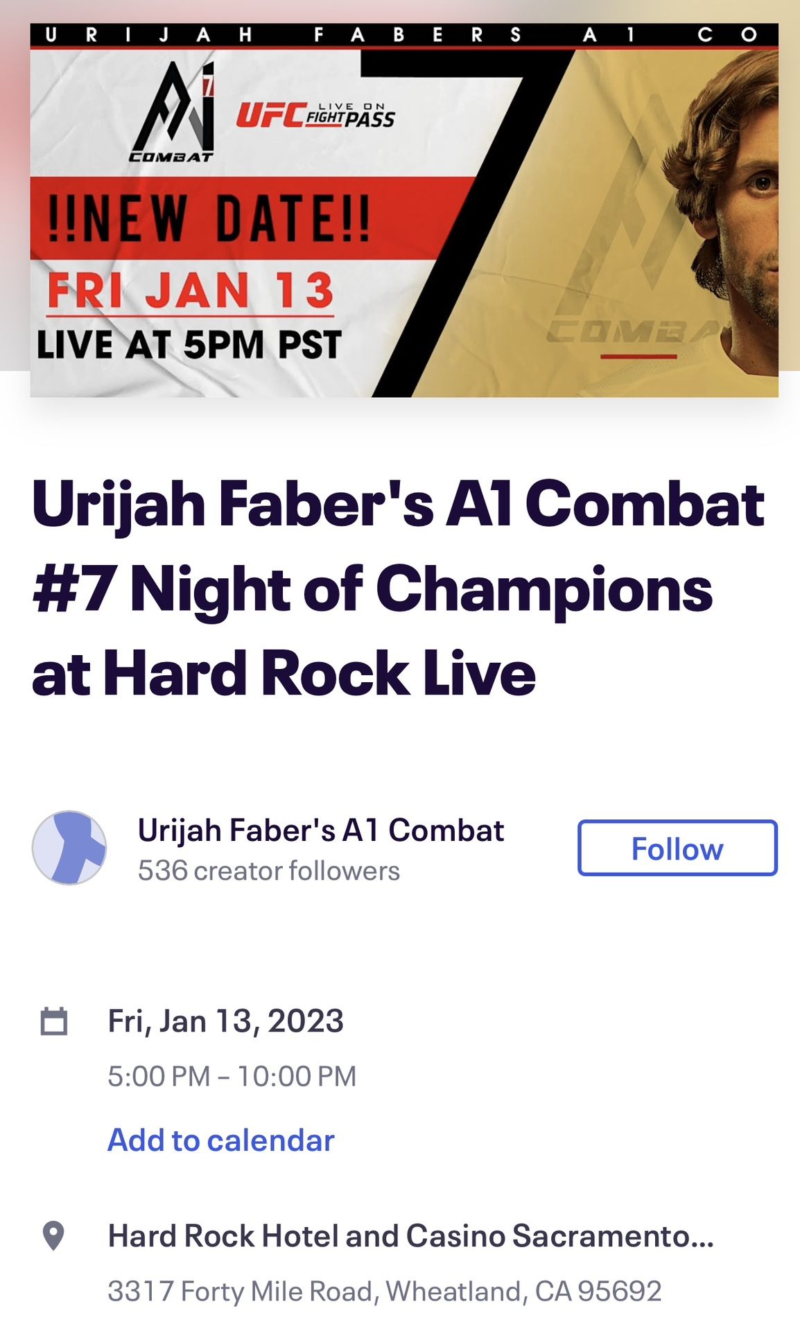 Urijah Faber’s UFC