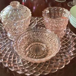 VINTAGE PINK DEPRESSION GLASS