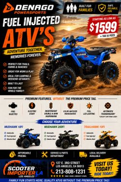 🔥 NEW DENAGO FUEL INJECTED ATVS NOW IN STOCK 🔥