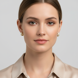 10K Yellow Gold Huggie Hoop Earrings